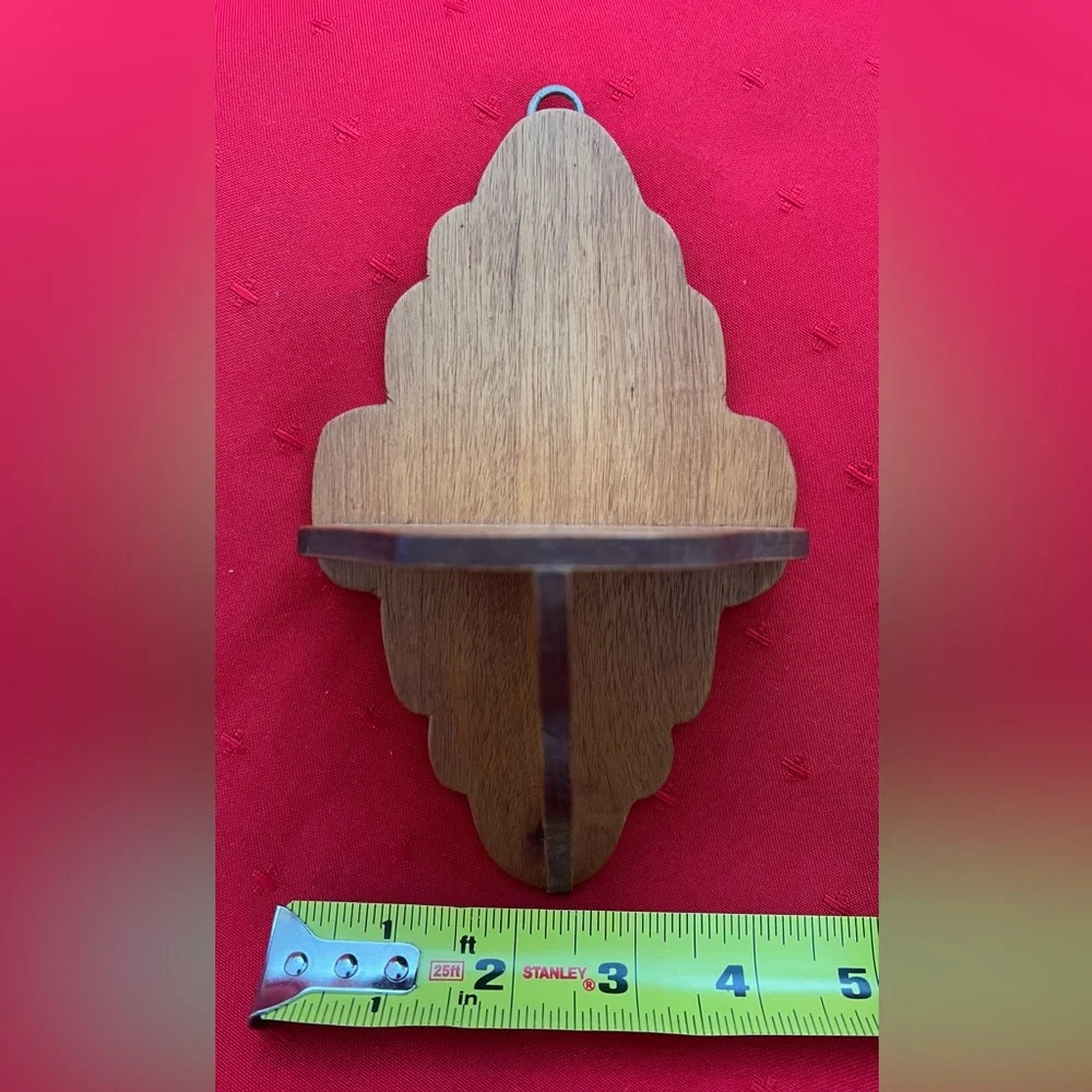 Elegant Brown Wooden Wall Shelf